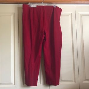 Chico’s Juliet Slim Leg Red Pants Size 4